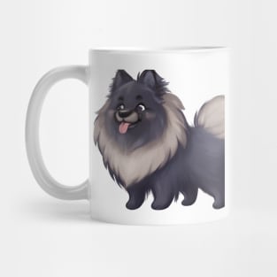 Cute Keeshond Drawing Mug